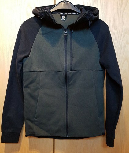 FELPA Uomo H\u0026M SPORT Nero/verde militare XS | eBay