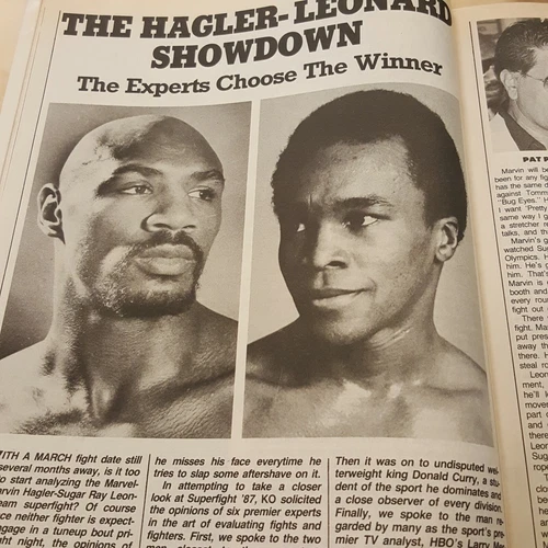 KO Magazine January 1987 Original Autograph COA Sugar Ray Leonard Boxer - 画像7/12