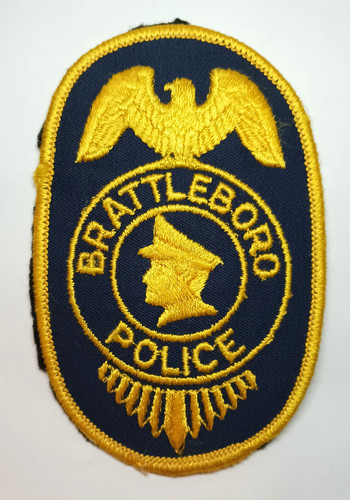Brattleboro Vermont Police Patch - Old Style USED - FREE Tracked US Shipping!