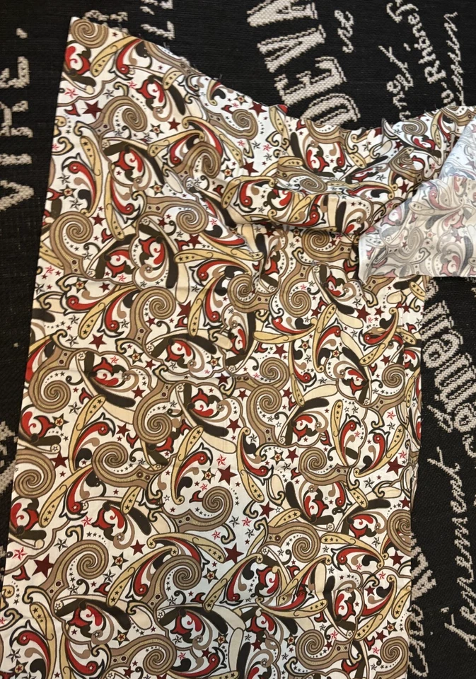 23X36+ BUCKAROO Tammy Andersen Cowboy ADORN IT Rope STAR Rust Brown QUILT FABRIC - Image 4 of 4