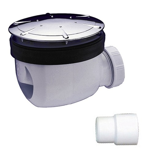 WIRQUIN 34040601 TWISTO 90MM CHROME PLATED SHOWER WASTE TRAP eBay