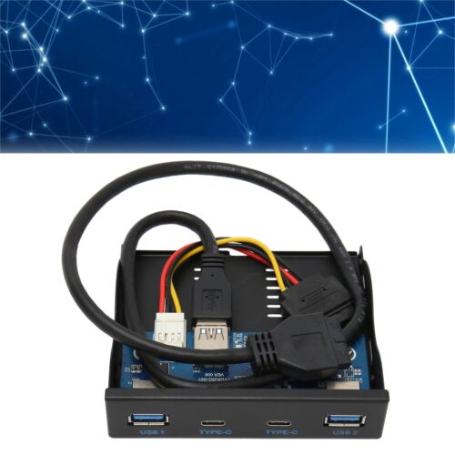 USB 3.2 Front Panel Hub USB3.2 TYPE C Floppy Drive Bay Panel 6 Ports Fit - Picture 22 of 22