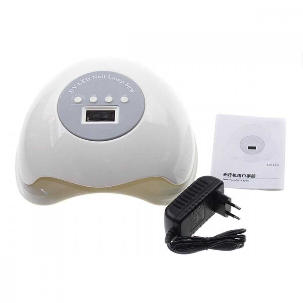 Lampe UV 60W avec 30 LED et minuterie intégrée pour séchoir à vernis à ongles