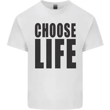 Choose Life Fancy Dress Outfit Costume Mens Cotton T-Shirt Tee Top