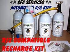 1995-older R12 Car Ac Replacement Kit6 Cans Envirosafe Refrigerant Gaugedvd 1995-older R12 Car Ac Replacement Kit6 Cans Envirosafe Refrigerant Gaugedvd