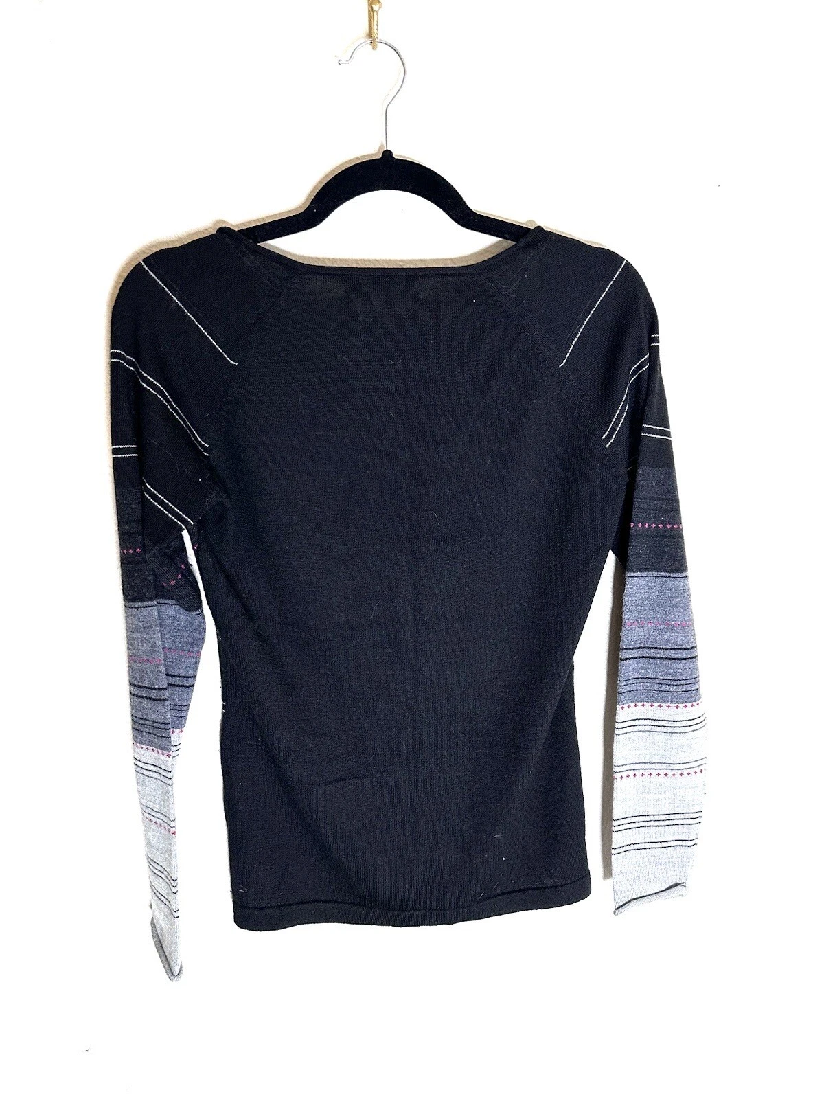 smartwool sulawesi stripe v-neck sweater