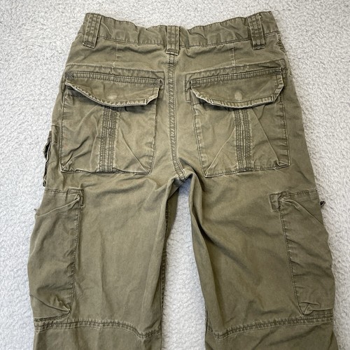 Old Navy Cargo Pants Kids 8 Green Pockets Fishing Hiking Unisex Y2K Outdoor - Picture 13 of 19