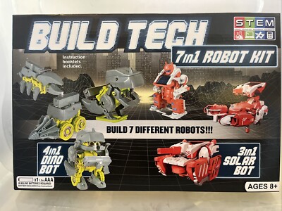 Educational Build Tech 7 in 1 Robots Building Kit S.T.E.M. Build 7 Different!