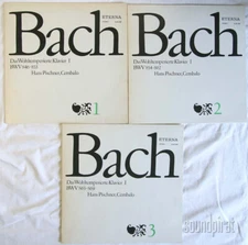 HANS PISCHNER BACH WELL TEMPERED PIANO BOOK 1 ETERNA STEREO 3LP 825330-332 NM