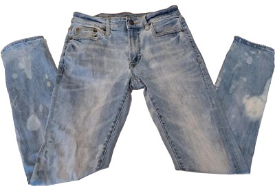 American Eagle Men's Blue Ne(x)t Level Flex Slim Jeans 30x32 Custom Bleached