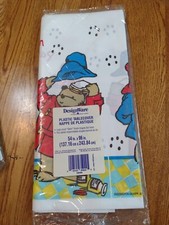 Vintage Paddington Bear  Plastic  Tablecover 1998 54" x 96". NOS