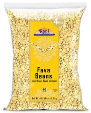 Rani Fava Beans (Split Broad Beans Skinless) 64oz (4lbs) 1.81kg Bulk