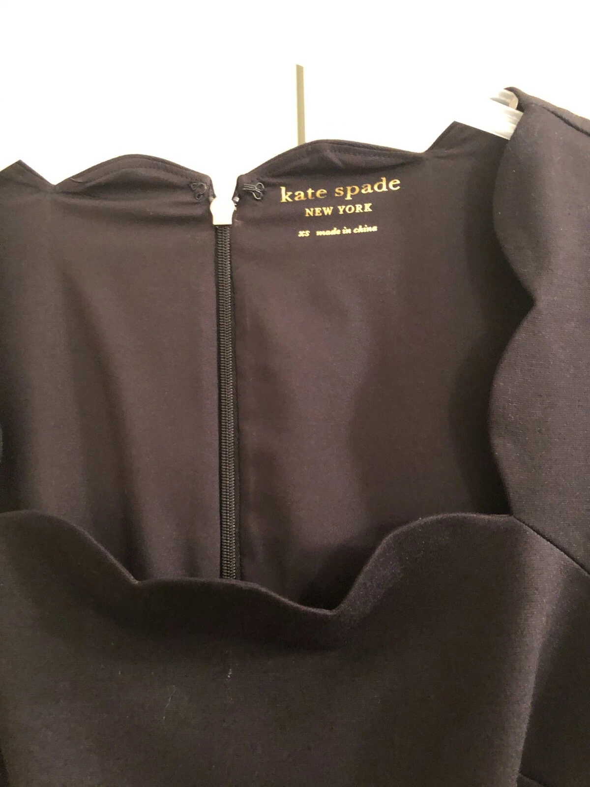 Abito Kate Spade New York nero manica lunga casual ponte capesante taglia XS