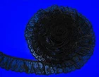 Bulk Lace~50 Yards Black 2 Inch Wide Ruffled Candlewick Lace Trim