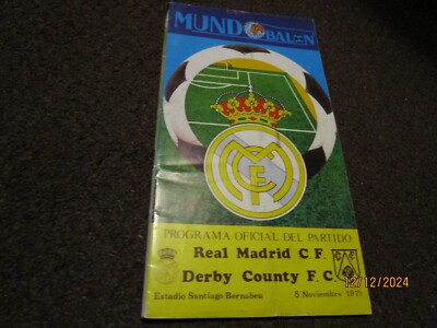 REAL MADRID (Spanien) v DERBY COUNTY 1975/6 EUROPAPOKAL 5. NOVEMBER