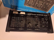 Tandy Realistic Radio Shack 4 channel Stereo Vintage Microphone Mixer 32-1105