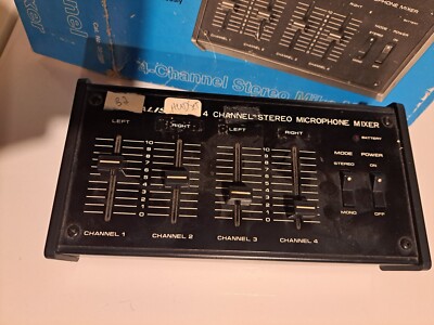 Tandy Realistic Radio Shack 4 channel Stereo Vintage Microphone Mixer ...