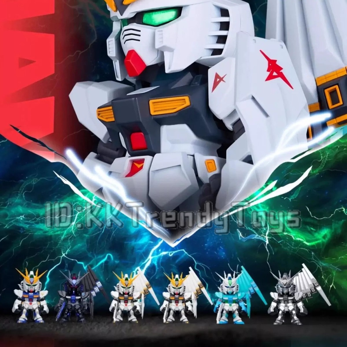 ①QMSV mini RX-93 Vガンダム 武器とシールド付き In Stock Bandai Qmsv Mini Niugaoda Rx-93 ν Gundam Blind Box