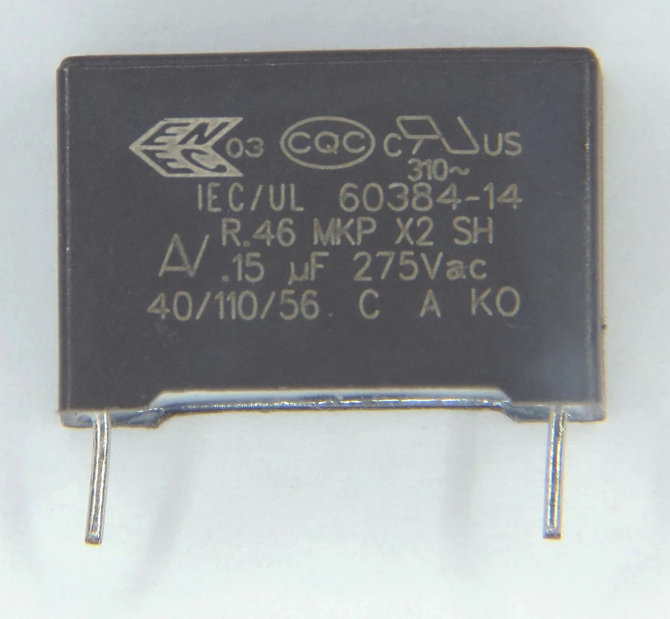 KEMET Entstörkondensator X2 0,15µF 275 V~MKP-Folien Kondensator Netzfilter 0,15uF RM15