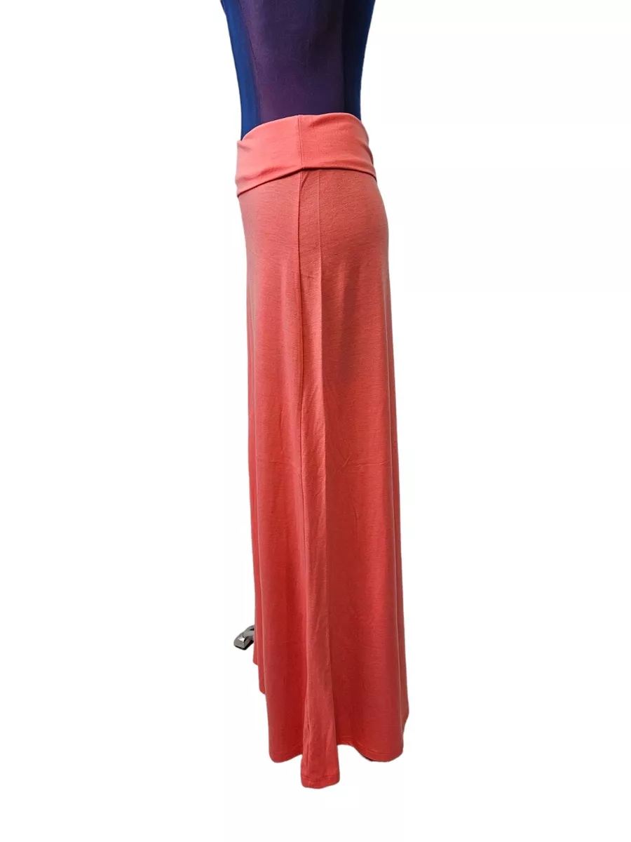 Lily Rose Coral Maxi Skirt Size Large Women s eBay