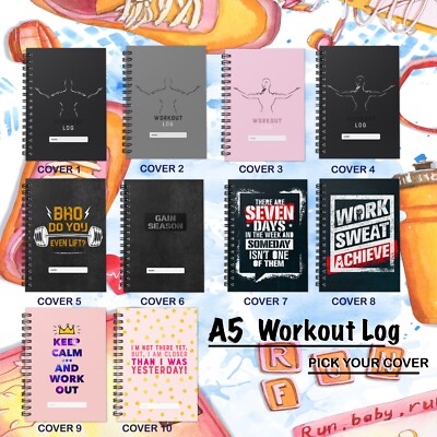 A5 TRAININGSTAGEBUCH/GYM BUDDY/LOGBUCH/GEWICHTSLOGBUCH/TURNTAGEBUCH/TRAINING/FITNESS