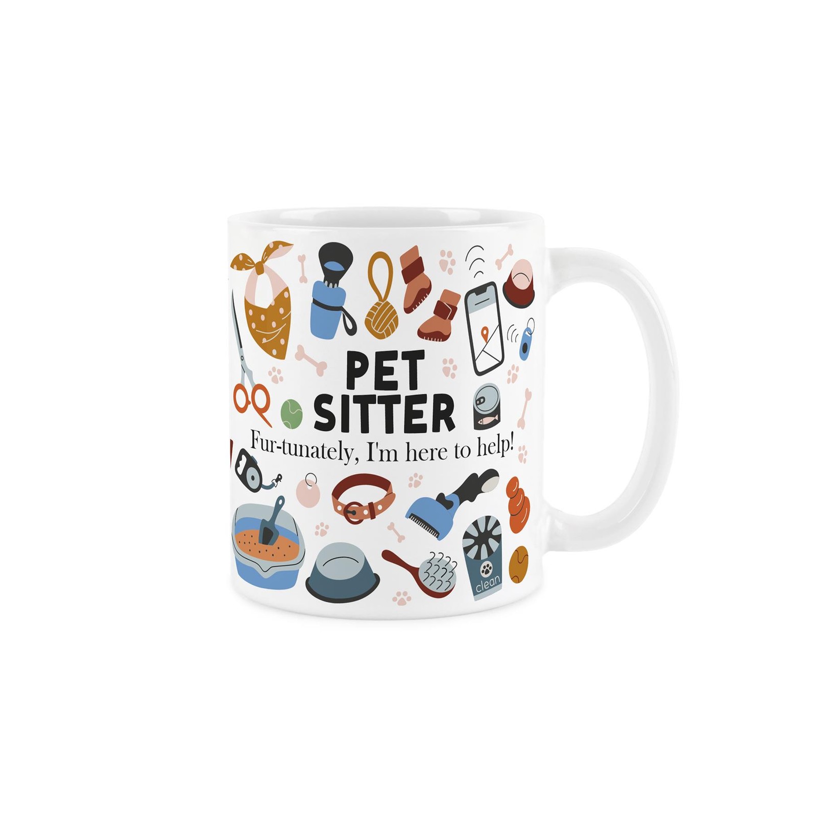 Pet Sitter Mug - Novelty White Ceramic Cup Animal Carer Job Thank You Gifts