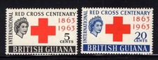 British Guiana 1963 Red Cross Centenary MNH SG 350-1 SC 272-3