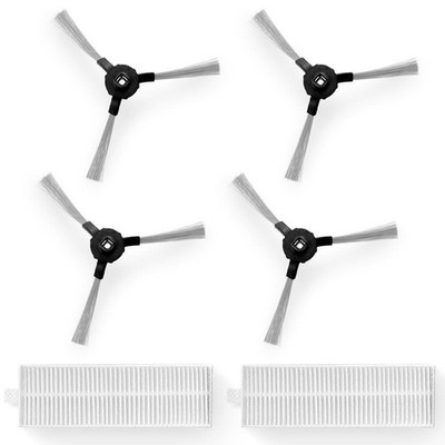 PureClean Robot Vacuum Accessory Kit-4 Side Brush, & 2 HEPA Filters for PUCRCX70