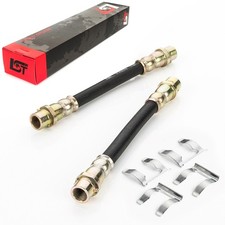 2x Bremsschlauch Leitung Bremse +Haltefeder hinten für VW Bora Golf 4 Polo 140mm