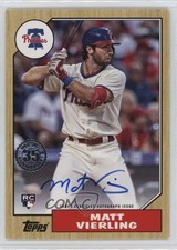 2022 Topps Series 2 1987 Topps Baseball Auto Matt Vierling #87BA-MV Auto v9t