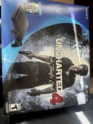 Sony PlayStation 4 Slim 500GB Jet Black Bundle w/ Uncharted 4 & DualShock 4