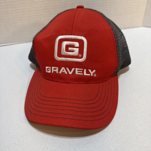 Gravely Hat Baseball Cap Orange Grey Adjustable Strapback  Mesh-Back