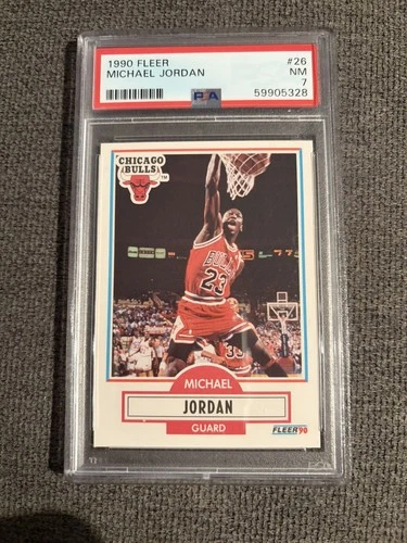 MICHAEL JORDAN PSA 7 1990-91 FLEER #26 BULLS 2727