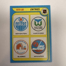 Topps 1979-80 New NHL Entries Checklist #261 Oilers Whalers Nordiques Jets