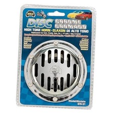 Model 275-2T Disc Horn - 114dB Chrome Grill 12V Electric Car Horn High Tone