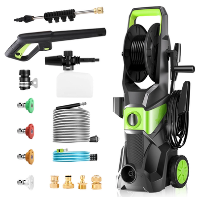 #ad Tebru 2.4 GPM Power Washer Machine with Hose Reel 32FT Hose $68.00