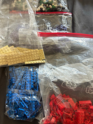 Klemmbausteine Konvolut Bausteine MOC Bricks  Platten im Beutel über 500 Teile
