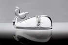 Mid Century Modern Steuben Art Glass Whale Lloyd Atkins 1956  With original bag