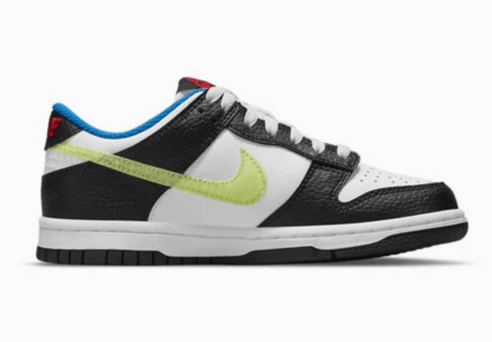 NIKE Dunk Low "Signal Blue Lemon Twist" Sneakers Size 6Y/W7.5