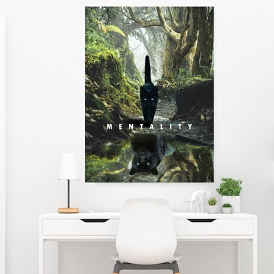 Mentality Motivational Positive Poster Wall Art
