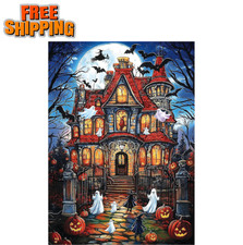 1000 Pieces Halloween House Puzzle for Adults, Ghost Theme Puzzles Horror