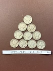 Lot of 10 Mercury Dimes 90% Silver  Circulated Condition 1939-1945.   #4