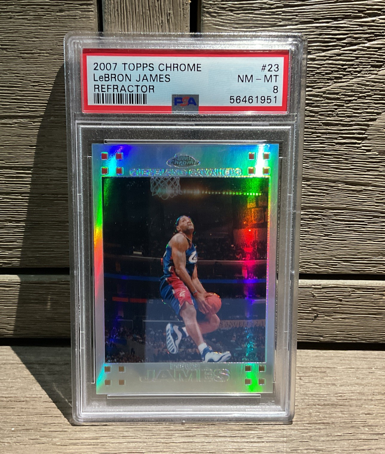 2007-08 Topps Chrome - LeBron James #23 Refractor /999 PSA 8 📈