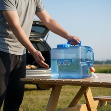 Wasserkanister mit Zapfhahn lebensmittelecht Wasserbeh&auml;lter langlebig