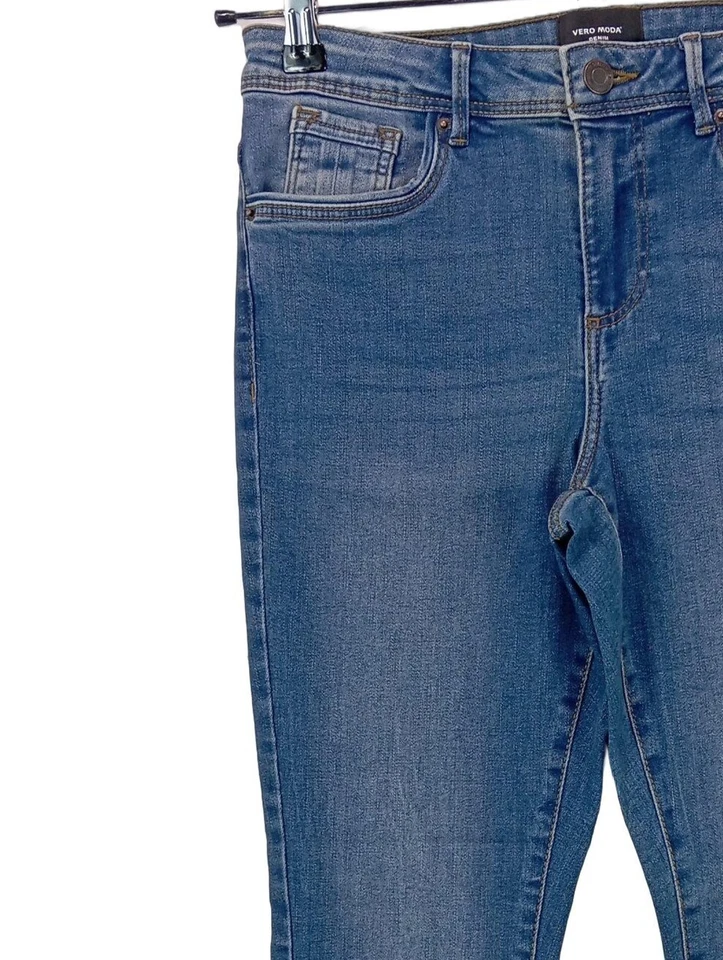 VERO MODA Vaquero de talle alto Mujeres Vaquero Talla EU 38 azul look casual - Imagen 3 de 4