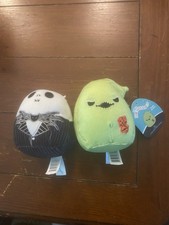 Lot Of 2 Nightmare Before Christmas Squishmallows Jack Skellington Oogie Boogie