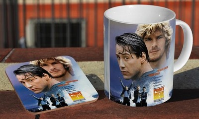Point Break - Keramik Kaffee-/Teetasse + passender Untersetzer