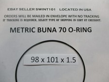 98mm ID x 101mm OD x 1.5mm thick O-ring. Buna-70. Quan 1.