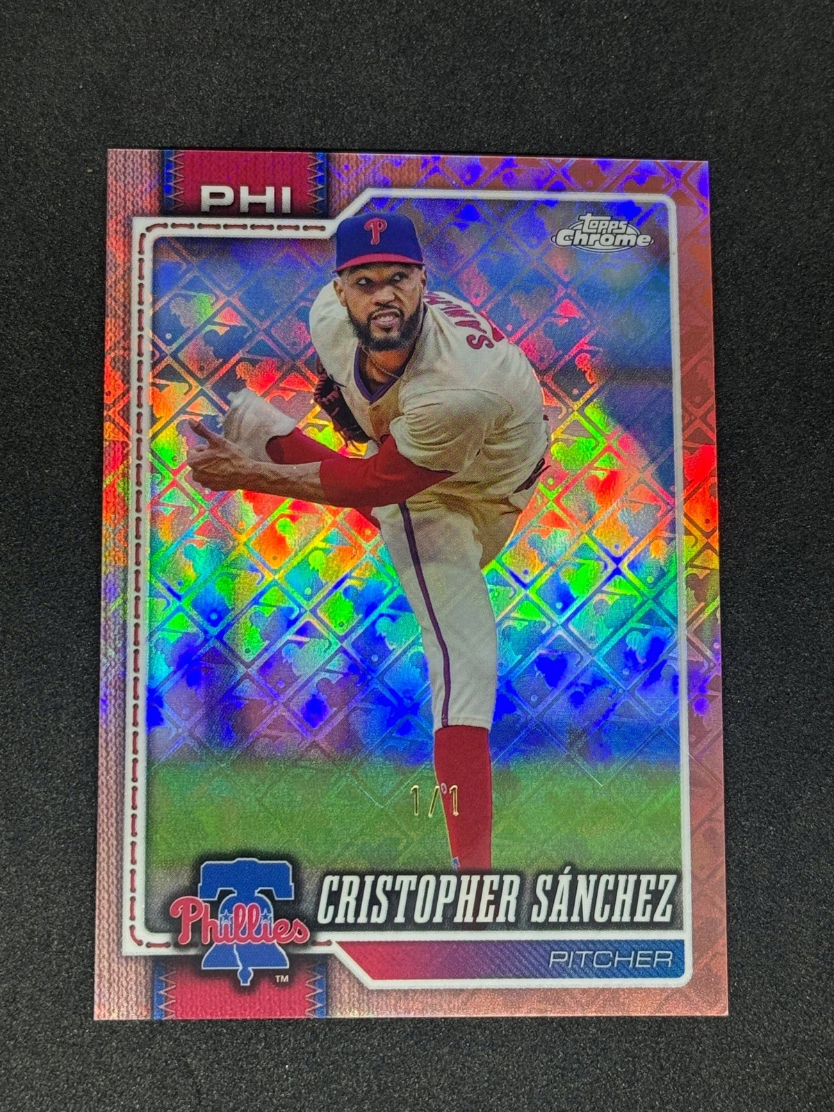 2026 Topps Chrome Christopher Sanchez Rose Gold Logofractor 1/1 SSP Superfractor