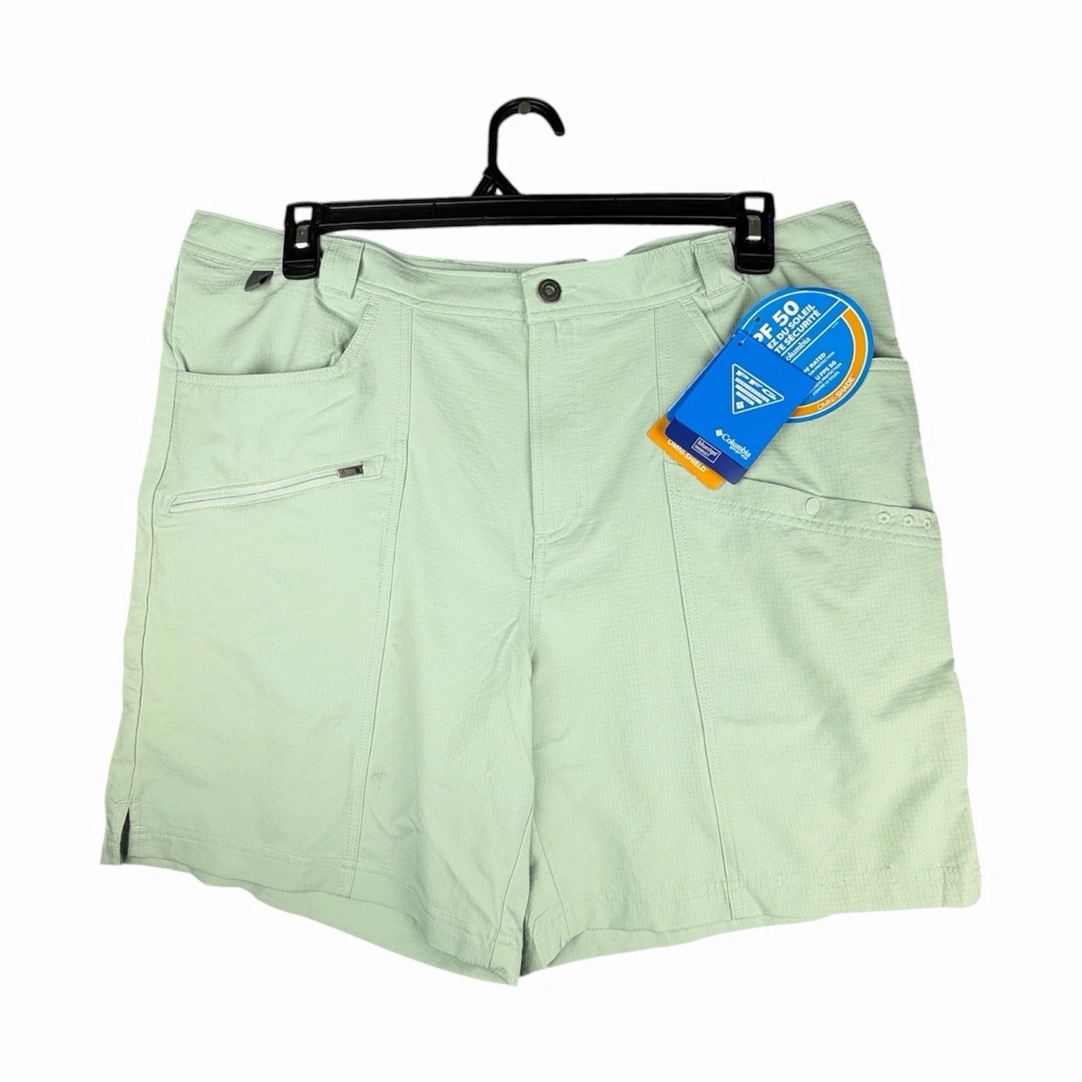 Columbia PFG SageGreen Skiff Guide Men’s Cargo Outdoor Shorts, UPF 50, 8" Inseam